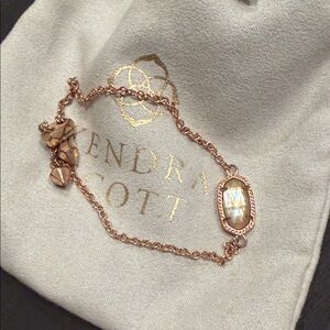 Kendra Scott Rose Gold Bracelet with Iridescent Champagne Stone